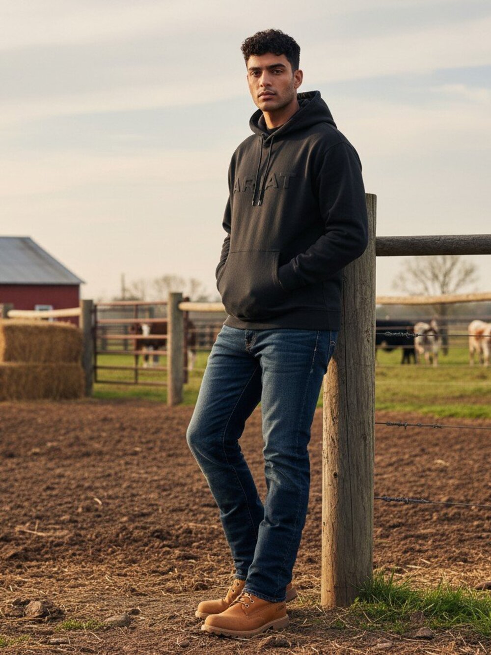 ARIAT Men's Embossed Logo Hoodie | NWT